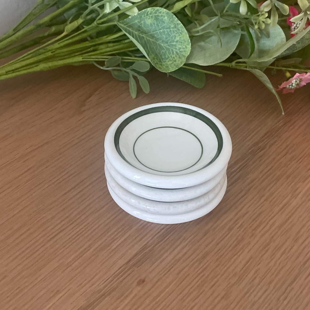 Set of 4 vintage ironstone butter pats